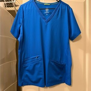Royal Blue V-Neck Scrub Top